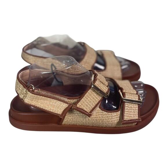 NWT Loft Women’s Double Adjustable Buckle Strap Ratan Sandals Size-8.5m - Picture 4 of 8